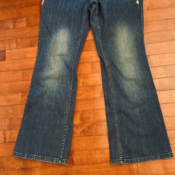 INC International Concepts Regular Fit Boot Leg Denim Dark Wash Jeans Size 14 - Picture 3 of 11